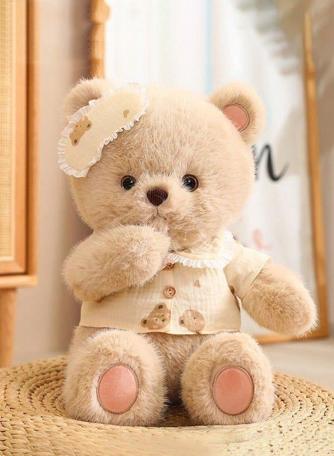 Soft 40cm Plush Bear Toy, Durable Fuzzy Stuffed Animal With Eyepatch, Perfect Bedtime Buddy For Children, Great Present For Kids And Grown-Ups - Image 1